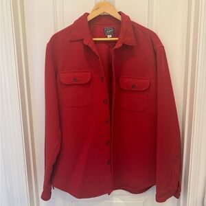 J. Crew Heavyweight Chamois Red Shirt Jacket for Men